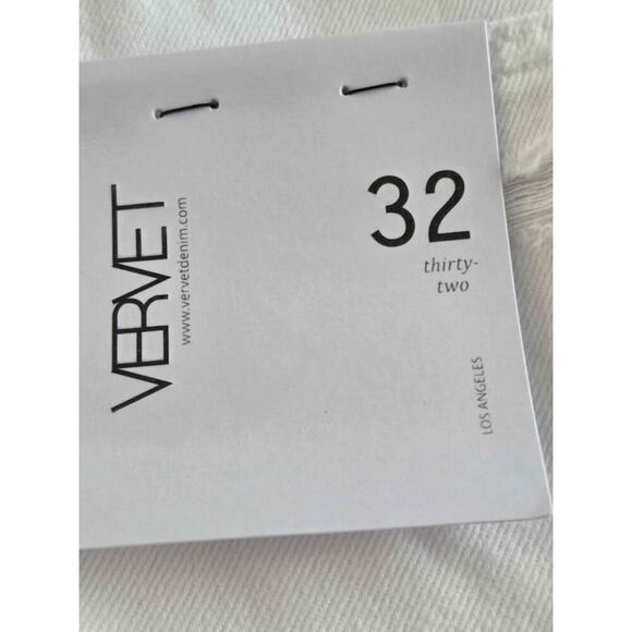 Vervet White Distressed Wide Leg Jeans High Rise Frayed Hem Women’s 32 NWT - Picture 10 of 12